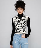 With fun and flirty details, Feeling Wild Leopard Knit Vest shows off your unique style for a trendy outfit for the summer season!