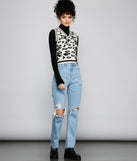 With fun and flirty details, Feeling Wild Leopard Knit Vest shows off your unique style for a trendy outfit for the summer season!