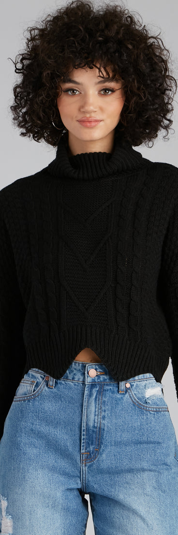 With fun and flirty details, Trendy Staples Scallop Hem Sweater shows off your unique style for a trendy outfit for the summer season!