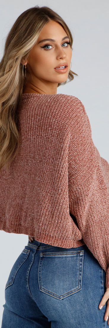With fun and flirty details, One And Only Chenille Sweater shows off your unique style for a trendy outfit for the summer season!