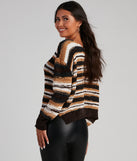 With fun and flirty details, Chill Days Chenille Striped Sweater shows off your unique style for a trendy outfit for the summer season!