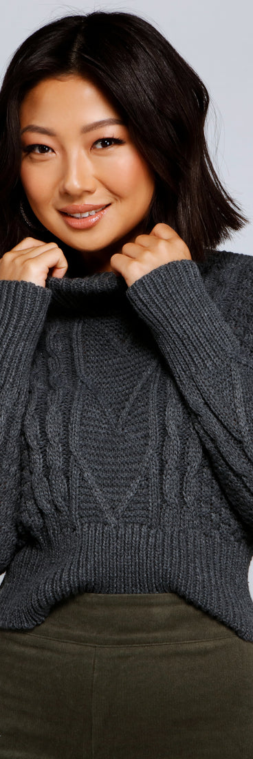 The trendy Layer On The Cozy Cable Knit Sweater is the perfect pick to create a holiday outfit, new years attire, cocktail outfit, or party look for any seasonal event!