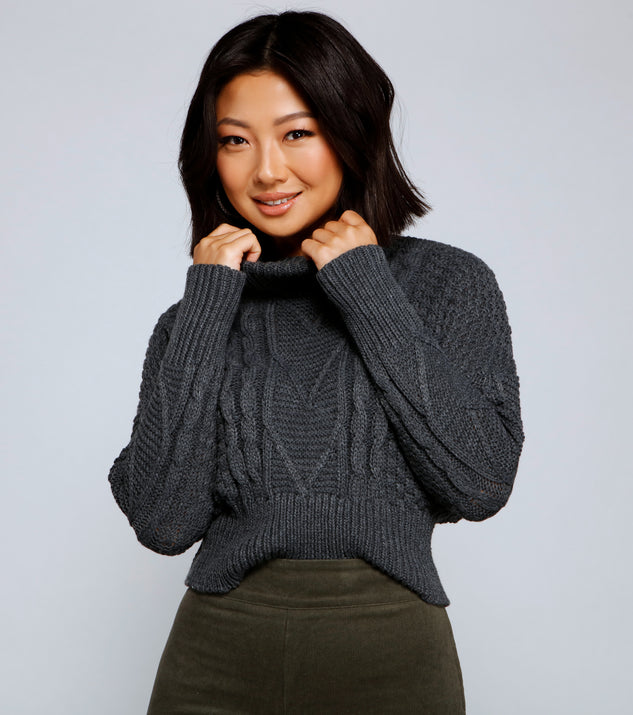 The trendy Layer On The Cozy Cable Knit Sweater is the perfect pick to create a holiday outfit, new years attire, cocktail outfit, or party look for any seasonal event!