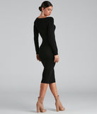 Sweetest Frame Long Sleeve Midi Dress