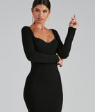Sweetest Frame Long Sleeve Midi Dress