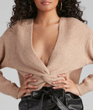 With fun and flirty details, Sparkly Twist Sweater Top shows off your unique style for a trendy outfit for the summer season!