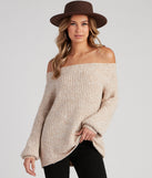 With fun and flirty details, Cozy Chic Off The Shoulder Sweater shows off your unique style for a trendy outfit for the summer season!