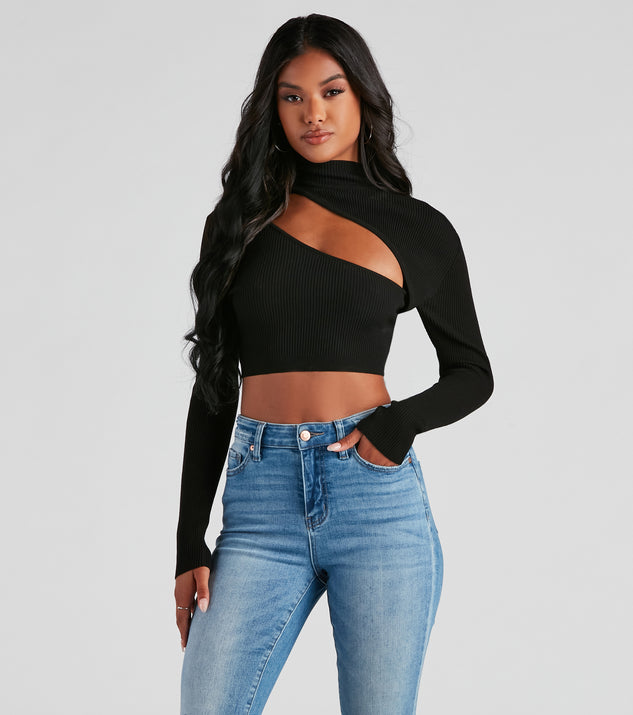 Ribbed cutout shop top