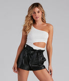 Dress up in Stylish Cuts One Shoulder Sweater Top as your going-out dress for holiday parties, an outfit for NYE, party dress for a girls’ night out, or a going-out outfit for any seasonal event!