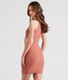 Whatever Rib Takes Cutout Mini Dress