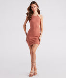 Whatever Rib Takes Cutout Mini Dress