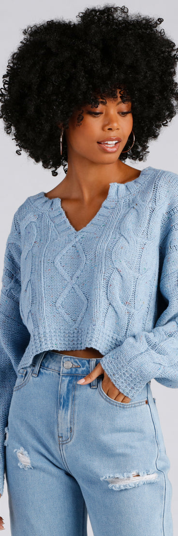 With fun and flirty details, Loving Knit Cropped Sweater shows off your unique style for a trendy outfit for the summer season!