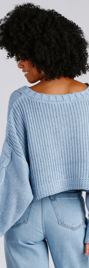 With fun and flirty details, Loving Knit Cropped Sweater shows off your unique style for a trendy outfit for the summer season!