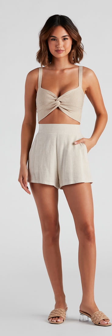 With fun and flirty details, Mixing It Up Twist Sweater Top shows off your unique style for a trendy outfit for the summer season!