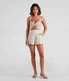 With fun and flirty details, Mixing It Up Twist Sweater Top shows off your unique style for a trendy outfit for the summer season!