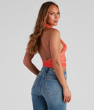 With fun and flirty details, Main Squeeze Striped Halter Wrap Top shows off your unique style for a trendy outfit for the summer season!