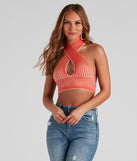 With fun and flirty details, Main Squeeze Striped Halter Wrap Top shows off your unique style for a trendy outfit for the summer season!