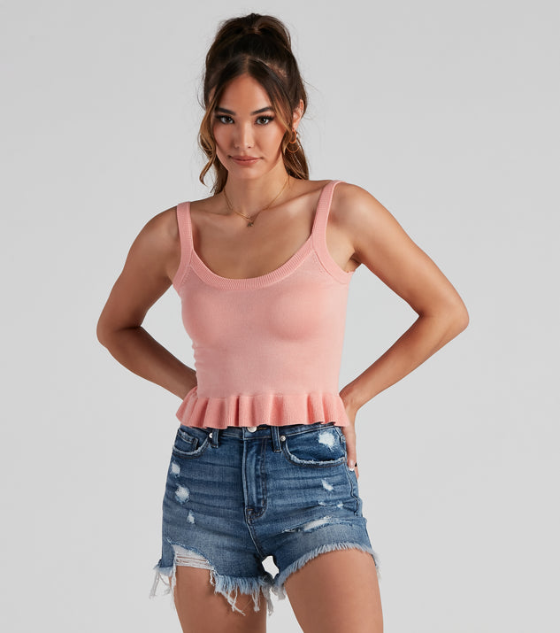 With fun and flirty details, Perfectly Ripe Peplum Tank Top shows off your unique style for a trendy outfit for the summer season!