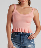 With fun and flirty details, Perfectly Ripe Peplum Tank Top shows off your unique style for a trendy outfit for the summer season!