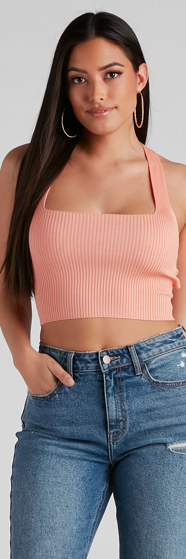 With fun and flirty details, The Essential Cropped Sweater Tank shows off your unique style for a trendy outfit for the summer season!