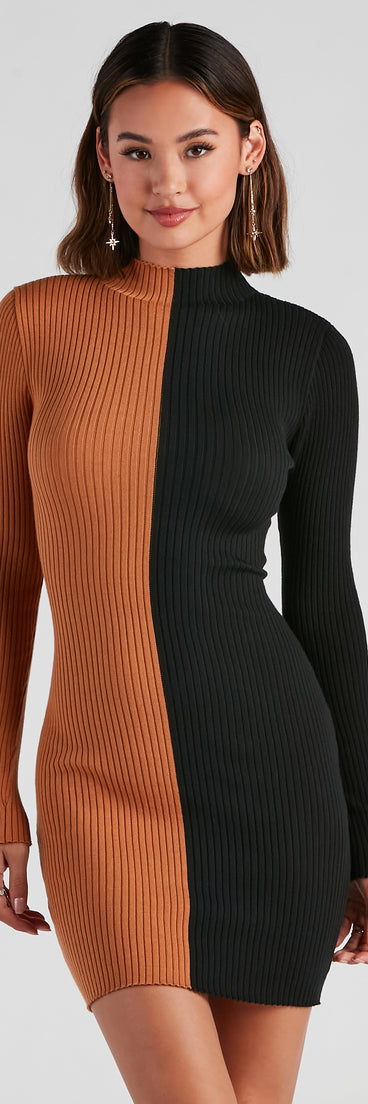 The trendy Set The Tone Rib Sweater Dress is the perfect pick to create a holiday outfit, new years attire, cocktail outfit, or party look for any seasonal event!