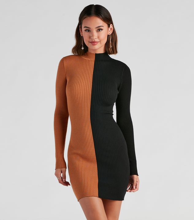 The trendy Set The Tone Rib Sweater Dress is the perfect pick to create a holiday outfit, new years attire, cocktail outfit, or party look for any seasonal event!
