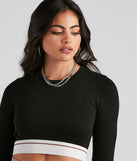 With fun and flirty details, Sport Your Stripes Crop Sweater shows off your unique style for a trendy outfit for the summer season!