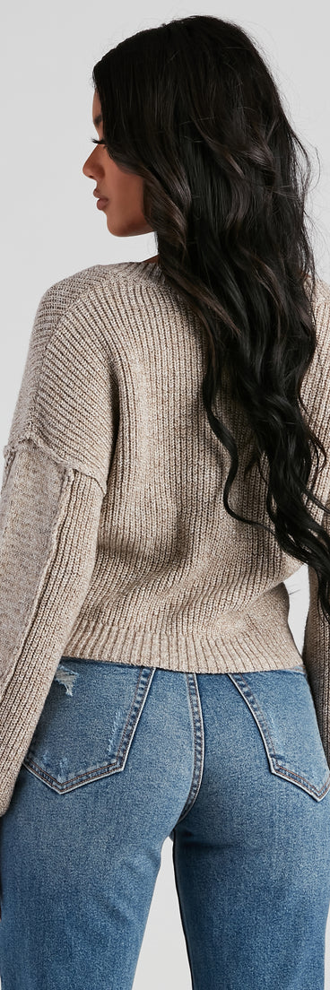 With fun and flirty details, Love This Shine V-Neck Knit Sweater shows off your unique style for a trendy outfit for the summer season!