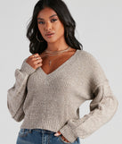 With fun and flirty details, Love This Shine V-Neck Knit Sweater shows off your unique style for a trendy outfit for the summer season!