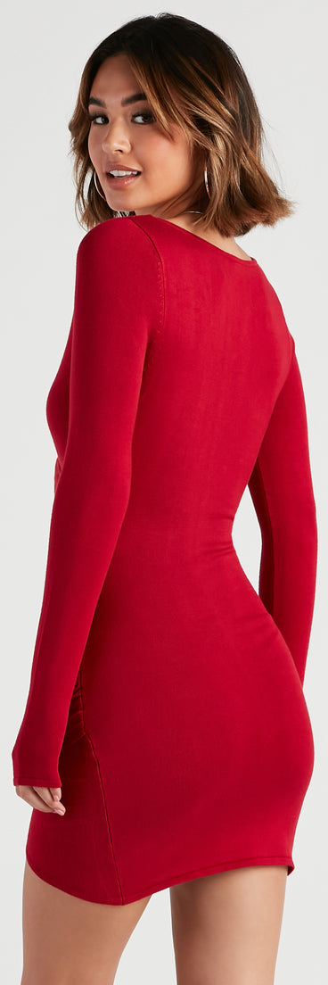 With fun and flirty details, Fall For Surplice Sweater Dress shows off your unique style for a trendy outfit for the summer season!