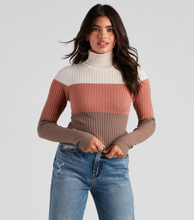 The trendy Latte To Love Turtleneck Sweater Top is the perfect pick to create a holiday outfit, new years attire, cocktail outfit, or party look for any seasonal event!