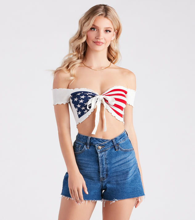 Miss Americana Rib Knit Crop Top Windsor