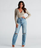 With fun and flirty details, Confident Chick V-Neck Bodysuit shows off your unique style for a trendy outfit for the summer season!