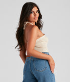 With fun and flirty details, Two Moods Sweater Knit Halter Top shows off your unique style for a trendy outfit for the summer season!
