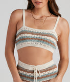 With fun and flirty details, Summer Blend Crochet Knit Top shows off your unique style for a trendy outfit for the summer season!