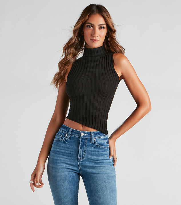 Turtleneck crop top outfit sale