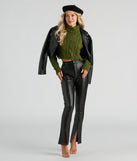 With fun and flirty details, Cozy In Cable Knit Turtleneck Sweater shows off your unique style for a trendy outfit for the summer season!