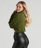With fun and flirty details, Cozy In Cable Knit Turtleneck Sweater shows off your unique style for a trendy outfit for the summer season!