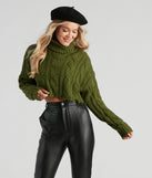 With fun and flirty details, Cozy In Cable Knit Turtleneck Sweater shows off your unique style for a trendy outfit for the summer season!
