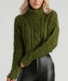With fun and flirty details, Cozy In Cable Knit Turtleneck Sweater shows off your unique style for a trendy outfit for the summer season!