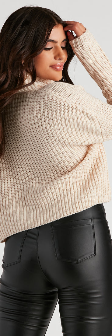 With fun and flirty details, Autumn Air Turtleneck Knit Sweater shows off your unique style for a trendy outfit for the summer season!