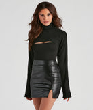 The trendy Love On Top Turtleneck Sweater is the perfect pick to create a holiday outfit, new years attire, cocktail outfit, or party look for any seasonal event!