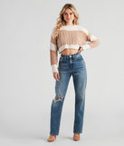With fun and flirty details, Style Knit Right Chenille Sweater shows off your unique style for a trendy outfit for the summer season!