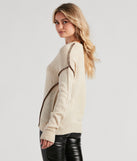 With fun and flirty details, Cute Contrast Stitch Knit Sweater shows off your unique style for a trendy outfit for the summer season!