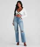 With fun and flirty details, Varsity Blues Cable Knit Sweater shows off your unique style for a trendy outfit for the summer season!