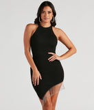 The Sweetly Glam Sweater Mini Dress is a unique party dress to help you create a look for work parties, birthdays, anniversaries, or your next 2023 celebration!