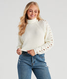 The trendy Keep Me Warm Turtleneck Sweater is the perfect pick to create a holiday outfit, new years attire, cocktail outfit, or party look for any seasonal event!