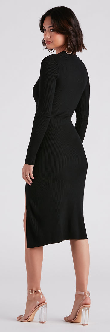 With fun and flirty details, Wonderful Winter Sweater Midi Dress shows off your unique style for a trendy outfit for the summer season!