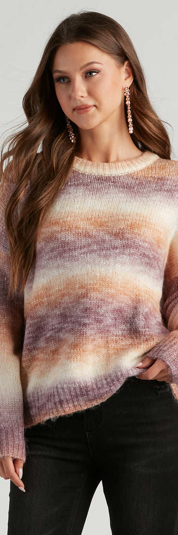 The trendy Caught In Color Ombre Knit Sweater is the perfect pick to create a holiday outfit, new years attire, cocktail outfit, or party look for any seasonal event!