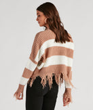 With fun and flirty details, Cozy Mood Striped Knit Sweater shows off your unique style for a trendy outfit for the summer season!